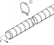 Eberspacher flexible Hose with 90mm with metal spiral 36000118 Eberspächer
