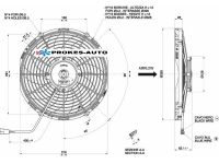 Universal fan suction diameter 305mm 12V 10 blades VA10-AP50/C-61A SPAL