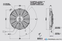 Fan universal suction diameter 255 mm 12V VA11-AP8/C-29A SPAL