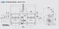Fan SPAL 12V evaporator radial 13,5A 3 speeds 006-A40-22