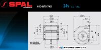 SPAL fan 24V evaporator radial RPA3VCB / 010-B70-74D