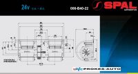 SPAL Evaporator fan radial 24V 3 speed 006-B40-22 / OEM 282101239 / 60130