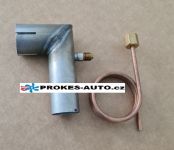 Exhaust pipe elbow 24mm with condensate drain