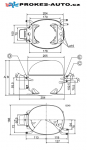 Compressor SECOP / DANFOSS NLE11KK.2 LBP R600a 220-240V 50Hz NLE11KK.4 105H6950