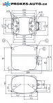 Compressor SECOP / DANFOSS SC12CNX.2 LBP R290 CSIR 230V 50Hz 104H8266 / 104H8266