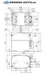 Compressor SECOP / DANFOSS SC12GX LBP/HBP R134a 220-240V 50-60Hz / SC12G / 104G8240