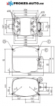 Compressor SECOP / DANFOSS SC15GH HBP R134a 220-240V 50-60Hz 104L8561