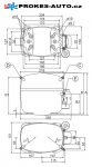 Compressor SECOP / DANFOSS SC15GX, LBP / HBP - R134a, 220-240 V, 50 - 60 Hz