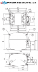 Compressor SECOP / DANFOSS SC18GX, LBP / HBP - R134a, 220-240 V, 50 - 60 Hz