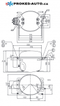 Compressor SECOP / DANFOSS TL4GH, HBP - R134a, 220-240V, 50/60 Hz, 102G4455
