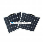Set of flexible solar panels 2x 55W / 12 or 24V incl. controller with bluetooth connection