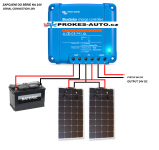 Set of flexible solar panels 2x 55W / 12 or 24V incl. controller with bluetooth connection Skyled