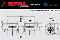 SPAL fan 12V evaporator radial 008-A46-02 / 3 speed