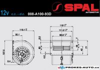 Fan Spal 12V evaporator radial 008-A100-93D GR RPA3VCB