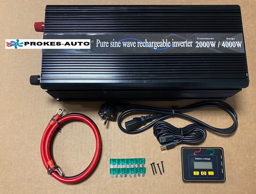 Voltage converter 2000W pure sine wave power inverter with charger