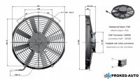 GENERAL CAB 12V suction fan 305mm 2239 m3/h 