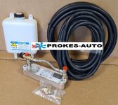 Water system for heating water with plate Exchanger / motor homes / caravans / combination of water and air heating