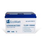 Battery EcoWatt LiFePO4 12,8V 100Ah 1280Wh with integrated BMS and display ECO-12V-100AH ULTIMATRON