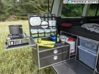 Camping box for VW T6 / 5 Multivan + California Beach, with original 3-seater bench