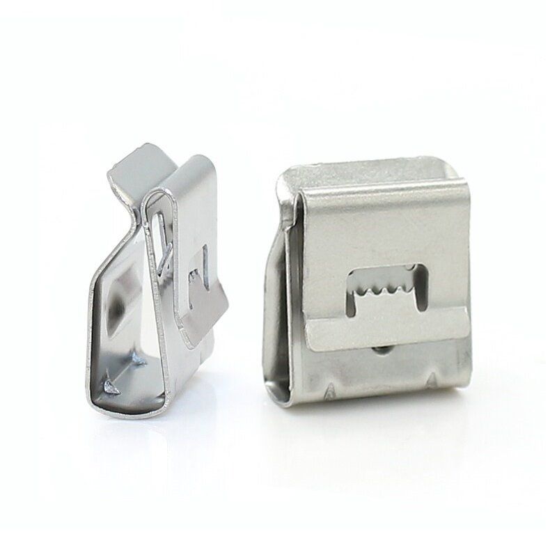 Cable steel clamp for solar panels for 2 cables