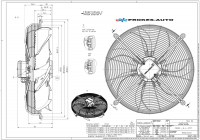 Suction fan D500mm 3~400V, 50Hz / 4 pol / FN / ZIEHL-ABEGG 140056 / FN050-VDK.4I.V7P1 140056