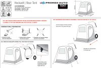 Rear tent specifically for tailgates Vans Toyota Proace Verso / Citroen Spacetourer / Jumpy / Fiat Talento / Ford Transit Custom / Nissan NV 300 / Pössl Campster / Peugeot Traveller / Expert 2016- / Opel Zafira Life / Vivaro / Vivaro C