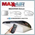 MaxxAir MaxxFan Deluxe 12V roof ventilation smoky dark Maxfan AIRXCEL